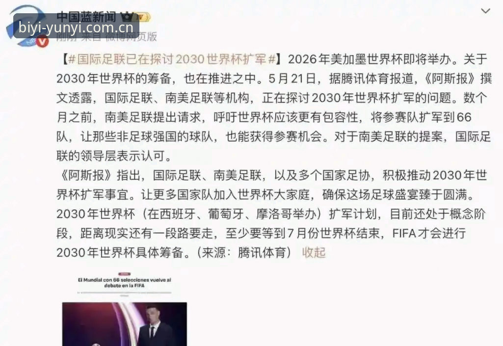 世界杯扩军66队 vs 中国男足突围：必一娱乐平台深度分析足球盛宴的包容性变革